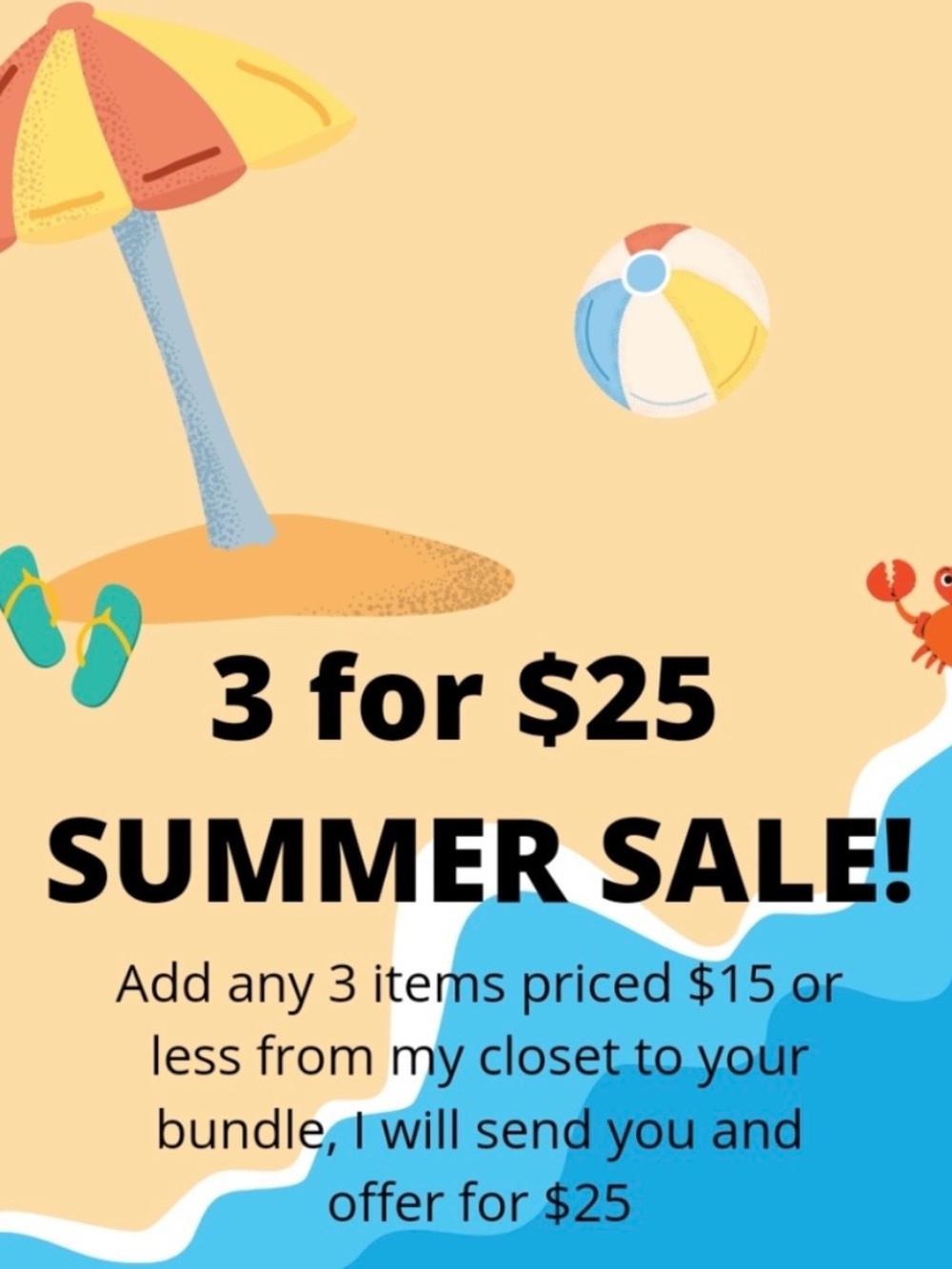☀️ 3 $15 Items for $25 ☀️